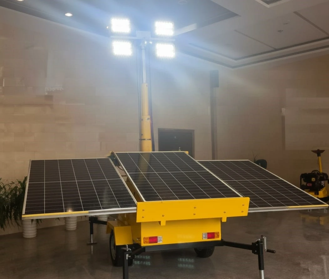 Solar Lighting Tower bertenaga surya